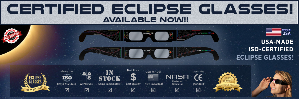 Order Solar Eclipse Glasses, Made in USA